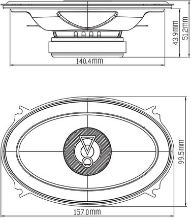 Автомобільні динаміки JBL Stage3 6427 Harman Kardon 175 Вт, 2-смугові овальні 10x15 см, чорні