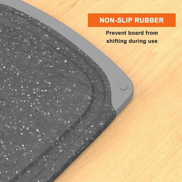 Набір обробних дощок KIMIUP з пластику, 3 шт. з неслизькими ручками, BPA-Free, для кухні, миючі в посудомийній машині