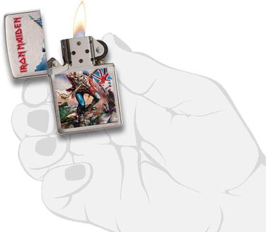 Запальничка Zippo Iron Maiden, хром, срібляста, 5.8x3.8x2 см, колекція Весна 2017