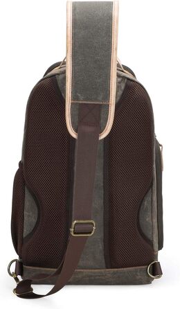 Сумка для камери Neuleben Sling Rucksack Vintage, водонепроникна, з канвасу, унісекс (зелена)