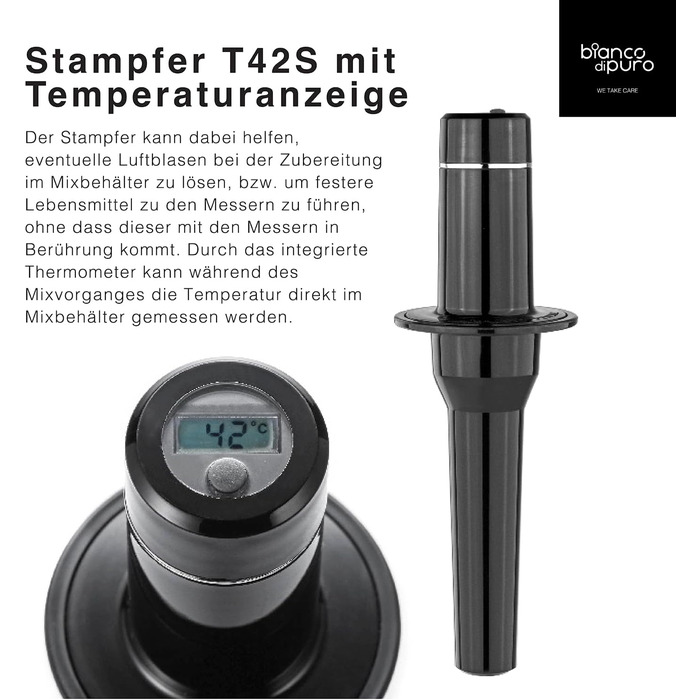 Потужний блендер Bianco di puro Volto N, 1,5 л, 8 програм, BPA-free, для смузі