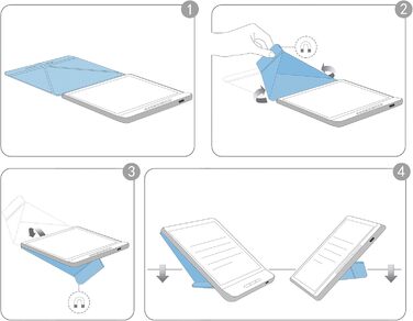 Чохол Acelive для Kobo Sage (8 дюймів) - захисний чохол для електронного читача з авто-функцією сну/пробудження, сірий