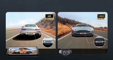 Автомобільний відеореєстратор-дзеркало 4K WiFi з новою камерою заднього виду