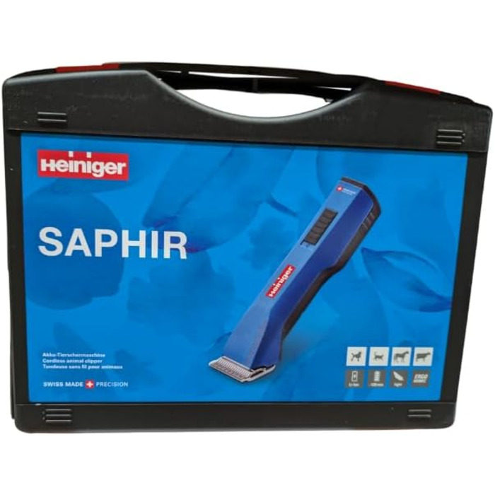 Бездротовий професійний перукарський ножик HEINIGER Saphir, блакитний