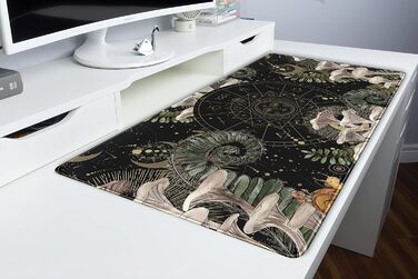 Килимок для миші Moon Mushroom XXL 80x40 см - Чорний, для геймінгу та офісу