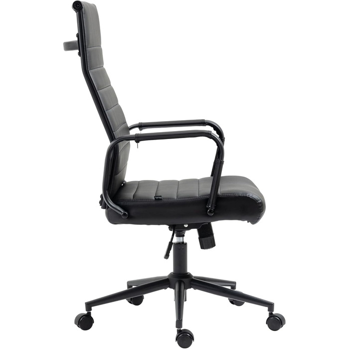 Офісний стілець Kolumbus з штучної шкіри, регульована висота, чорний колір