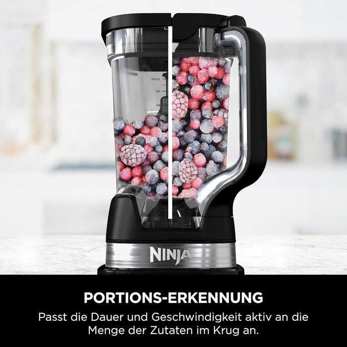 Ninja 2-in-1 Power Detect Pro Mixer with 1.5L Jug & 2 Single-Serve Cups - 1200W, Smoothie, Frozen Drink & Vegetable Chopping Mixer