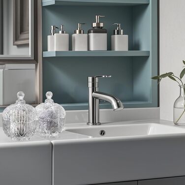 Контейнер для ватних паличок та дисків 2 шт. Прозорий скляний органайзер для ванної кімнати та туалетного столика