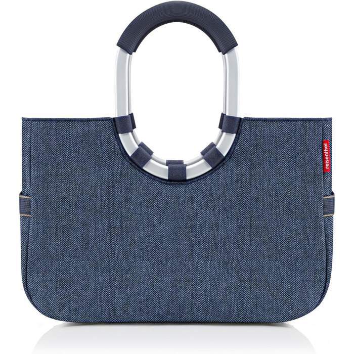 Reisenthel Loopshopper-OS4113 Bag Herringbone dark blue M
