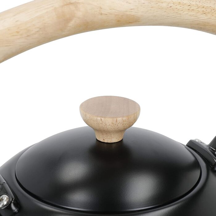 Кавоварка La Cafetière для лате з дерев'яною ручкою, 2.5 л, нержавіюча сталь, чорний колір