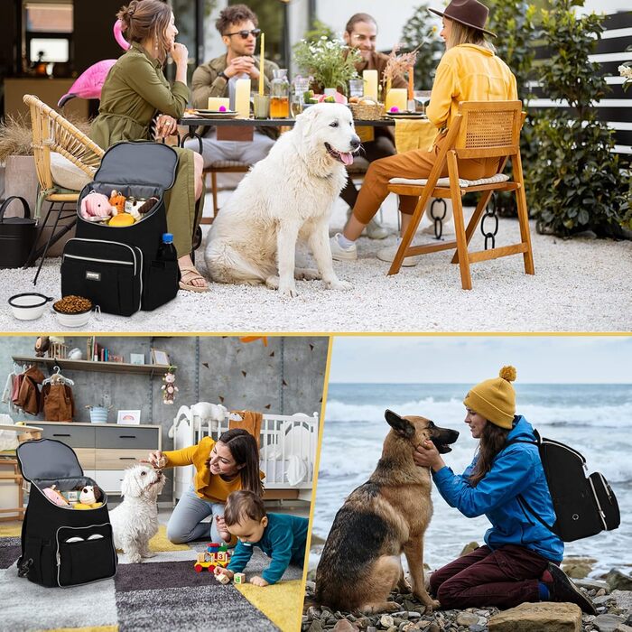 BAGLHER Рюкзак для собак, чорний - зручний для подорожей