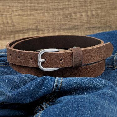 Чоловічий шкіряний ремінь Ashford Ridge 25 мм, коричневий, 90 см (загальна довжина 105 см)