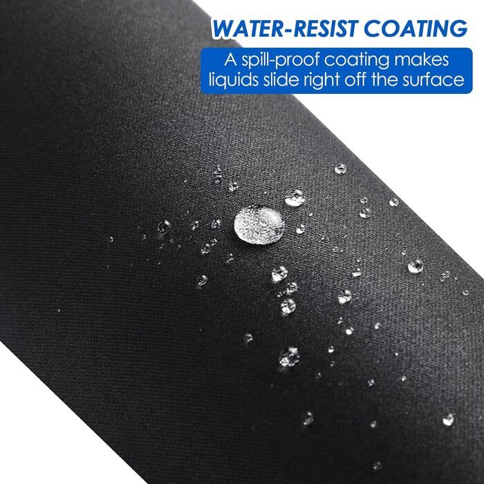 KTRIO Комплект килимків для миші 3 шт. (275x215 мм, чорний) з антиковзким покриттям та міцними краями для комп'ютера, ноутбука та ПК