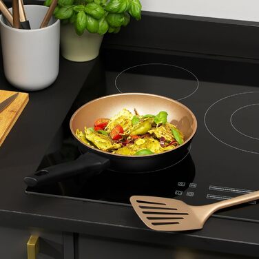Сковорода-гриль Russell Hobbs 28 см з антипригарним покриттям, без ПФОА, підходить для індукції, посилене покриття, універсальна