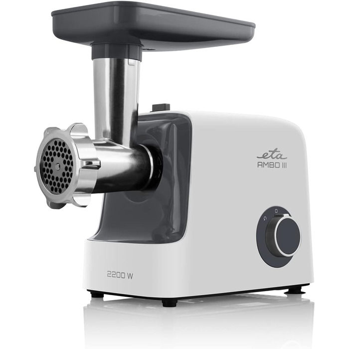 М'ясорубка електрична Ambo 3I 2200 Вт: подрібнення м'яса, приготування ковбас, нарізка овочів, насадка для кеббе