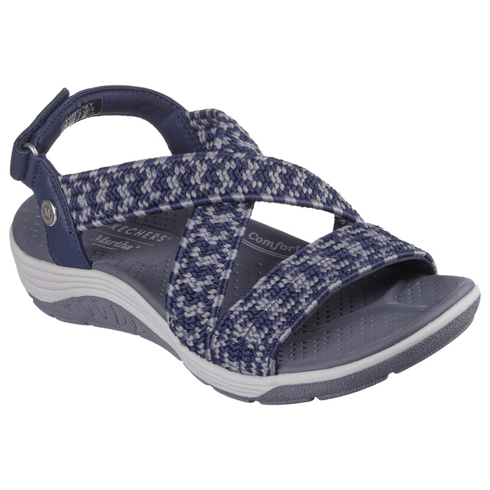 Skechers Martha Stewart Reggae Cup – Жіночі сандалі Coastal Trail, 38.5 EU, темно-сині з сірим