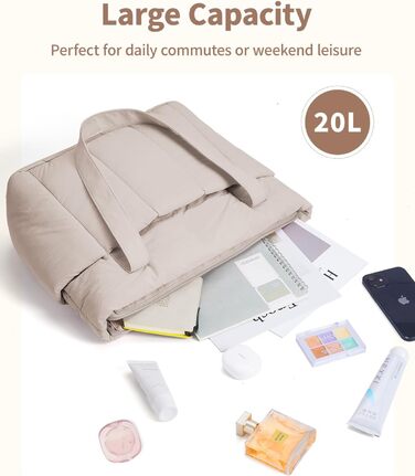 Сумка жіноча Narwey шопер велика, легка для роботи, школи, плеча, сумка для вчительки, Tote Bag з багатьма кишенями (Хакі)