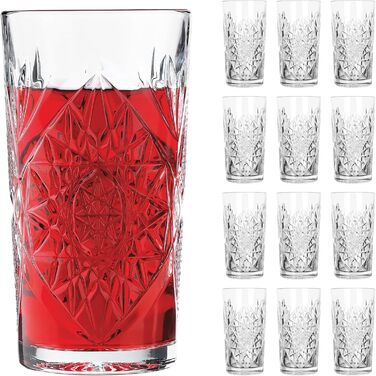 Libbey Hobstar: 12 склянок для віскі, Tumbler, 355 мл, набір 12 шт.