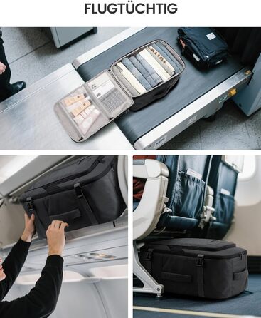 LOVEVOOK Рюкзак для ручної поклажі, 40L, для подорожей, ноутбук 17.3