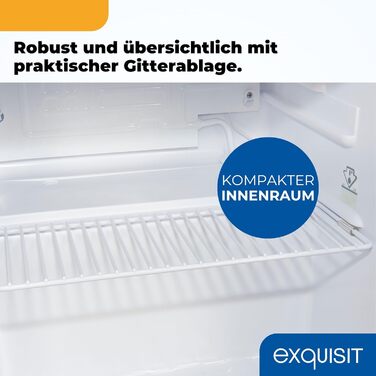 Exquisit KB505-V-040E: Міні-холодильник Exquisit 40л, білий, ширина 45 см, висота 51 см, двері відкидні, без морозильної камери