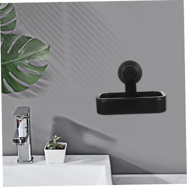 Настінний диспенсер для мила з присосками, мильниця, тримач для ванної кімнати та кухні, без інструментів, міцний та простий у встановленні, чорний