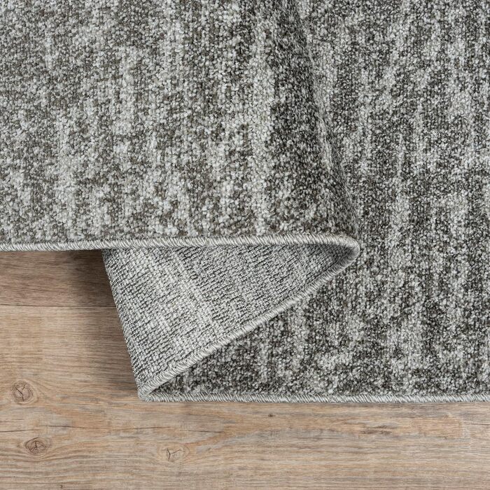 Килим SANAT Oslo для вітальні - сірий, 80x150 см. Сучасний дизайн, підходить для вітальні, коридору, їдальні, спальні, кухні та дитячої кімнати