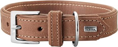 Нашийник для собак HUNTER PORTO, шкіряний, колір: коньячний, ручної роботи