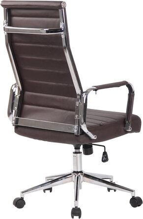 Офісний стілець Kolumbus з штучної шкіри, регульована висота, колір: коричневий