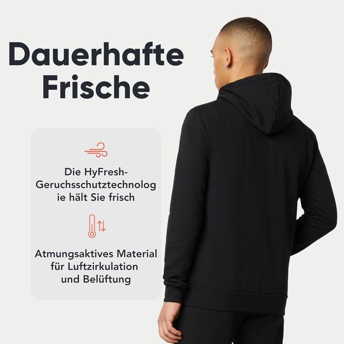 FM London: чоловічий худі на блискавці з капюшоном, чорний - ідеальний для спорту та відпочинку