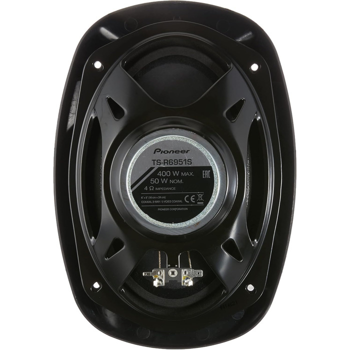 Автомобільні коаксіальні динаміки Pioneer TS-R6951S 6x9'' 400 Вт, 3-смугові, потужний звук, чорні, комплект 2 шт.