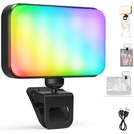 LED світло Neewer для селфі та відеозйомки на телефон/комп'ютер, 54 LED, кліпса, CRI 88, 650mAh