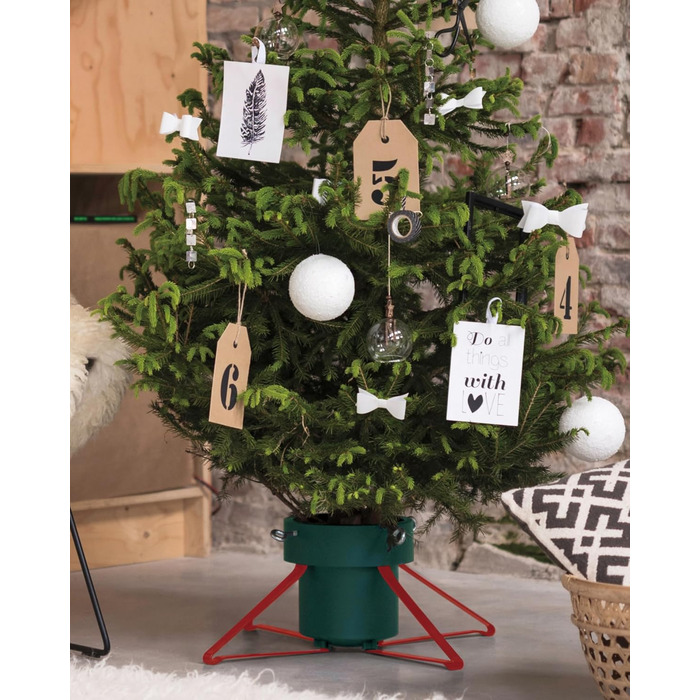 Підставка для ялинки з водою PUDO: міцна, для ялинок до 2,5м, зелений колір
