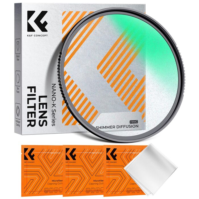 Дифузійний фільтр K&F Concept Shimmer Diffusion 49мм для портретної та відеозйомки, Nano-покриття, FE306