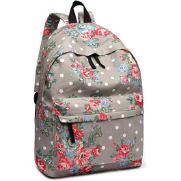 Жіночий шкільний рюкзак KONO: містка canvas-сумка для підлітка, школи, подорожей, роботи (F-gy)