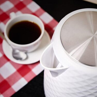 Електричний чайник Eldom C265B 1.7 л, білий, ретро дизайн, індикатор рівня води