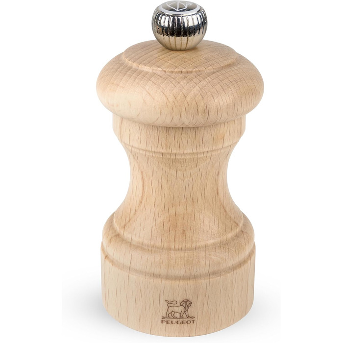 PEUGEOT Bistro Pepper/Salt Mill Set, Classic Grind Setting, Height: 10 cm, Wood, Natural/Black, 2/22594