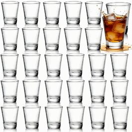Набір склянок для шотів Tebery 30 шт, 6cl (2oz) для текіли, віскі, горілки - міцне скло