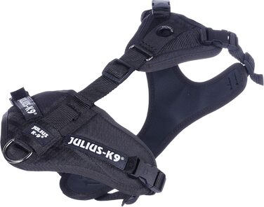 Нашийник для дратхаунда Juliu-K9 Mantrailing 19MTR з неоновим кантом (S, чорний)