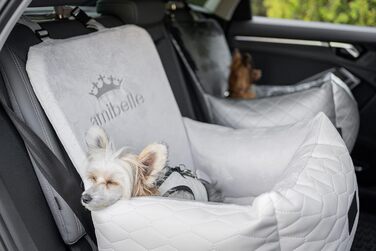 Автокрісло для собак Bella Weiß: зручне та миюче автокрісло для собак та котів, 55x55 см, штучна шкіра, плюш