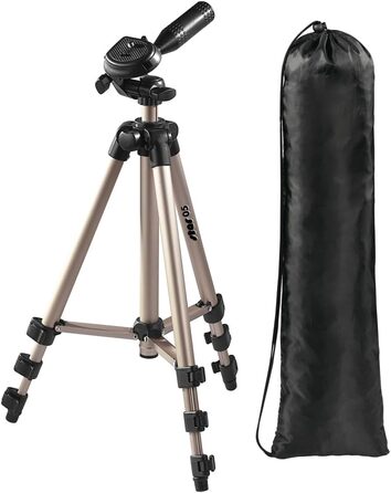 Легкий штатив-трипод Hama Star 05 106-3D з 3-позиційною головкою, регульована висота 36-106 см, колір шампань