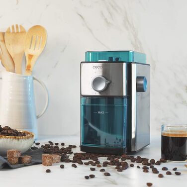 Cecotec SteelMill 2000 Electric Coffee Grinder. Stainless steel, flat burrs, 17 settings, 250g capacity, 2-12 cups