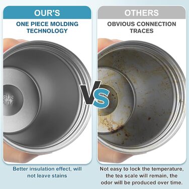 Термокружка для кави з кришкою, 380 мл, з подвійними стінками, з нержавіючої сталі, блакитно-чорна