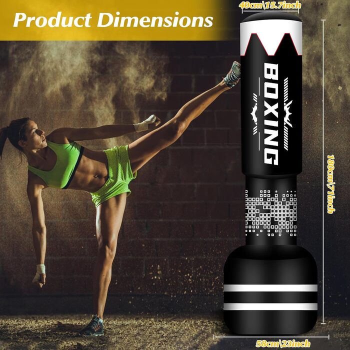 Надувний боксерський мішок для дорослих, стоячий боксерський мішок, самостійний мішок для кікбоксингу, обладнання для тренувань ММА, Муай Тай, фітнесу, стиль гантелі B