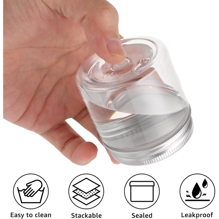 Набір контейнерів для зберігання 16 шт. 500 мл з кришкою, прозорі пластикові банки, BPA Free, для продуктів та солодощів