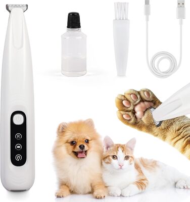 Триммер для собак ALL FOR PAWS з LED-підсвічуванням – 18 мм, тихий (35 дБ), водонепроникний (IPX4), USB, для догляду за лапами, вухами, обличчям та спиною