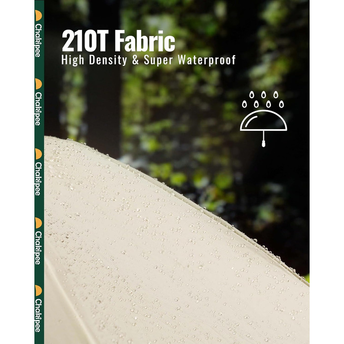 Чакіпі - парасолька велика, стійка до вітру, компактна для подорожей, автоматична, для жінок та чоловіків, UV-захист, блакитна, діаметр 97 см, 8 спиць