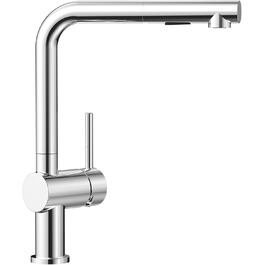 Кран кухонний CECIPA X203B чорний з висувною лійкою, 360° обертання, двома режимами струменя, з нержавіючої сталі