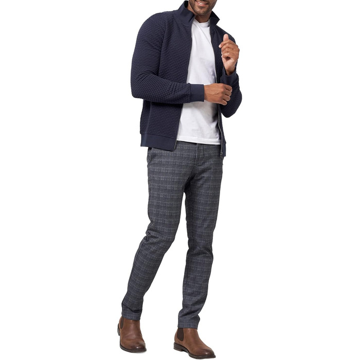 Світшот чоловічий Indicode з коміром-стійкою | Кардиган чоловічий, светр чоловічий (XXL, темно-синій)