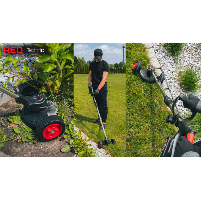 Акумуляторний тример для стрижки живоплоту Red Technic 1000 Вт, 15 см, з регулюванням довжини