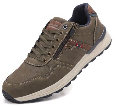 ARRIGO BELLO Кросівки для чоловіків: зручні, легкі, з блискавкою, для активного відпочинку та повсякденного носіння, підошва з неслизьким покриттям, розміри 41-46 (зелені, 44 EU)